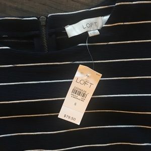 LOFT Dresses - Loft Small dress navy w/ white stripes NWT LOFT Dresses - Loft Small dress navy w/ white stripes NWT